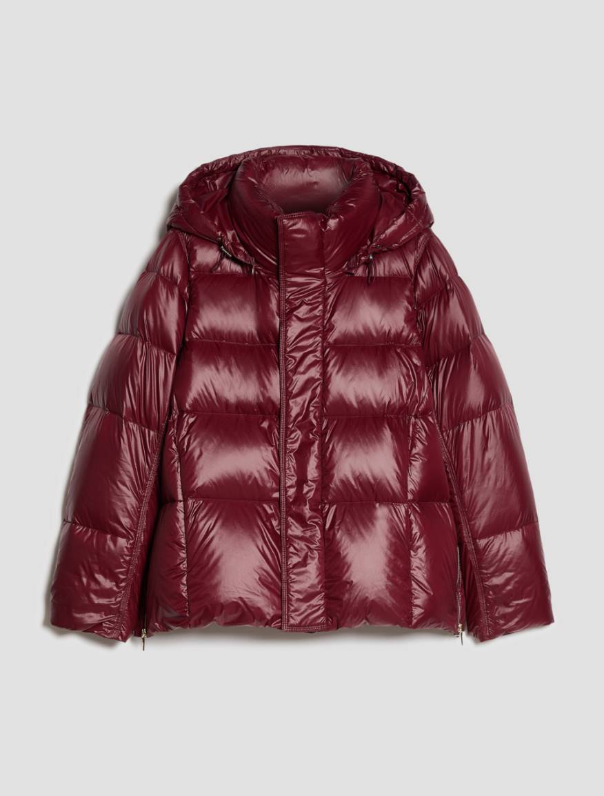 Water-repellent nylon down jacket - BORDEAUX - Pennyblack - 2