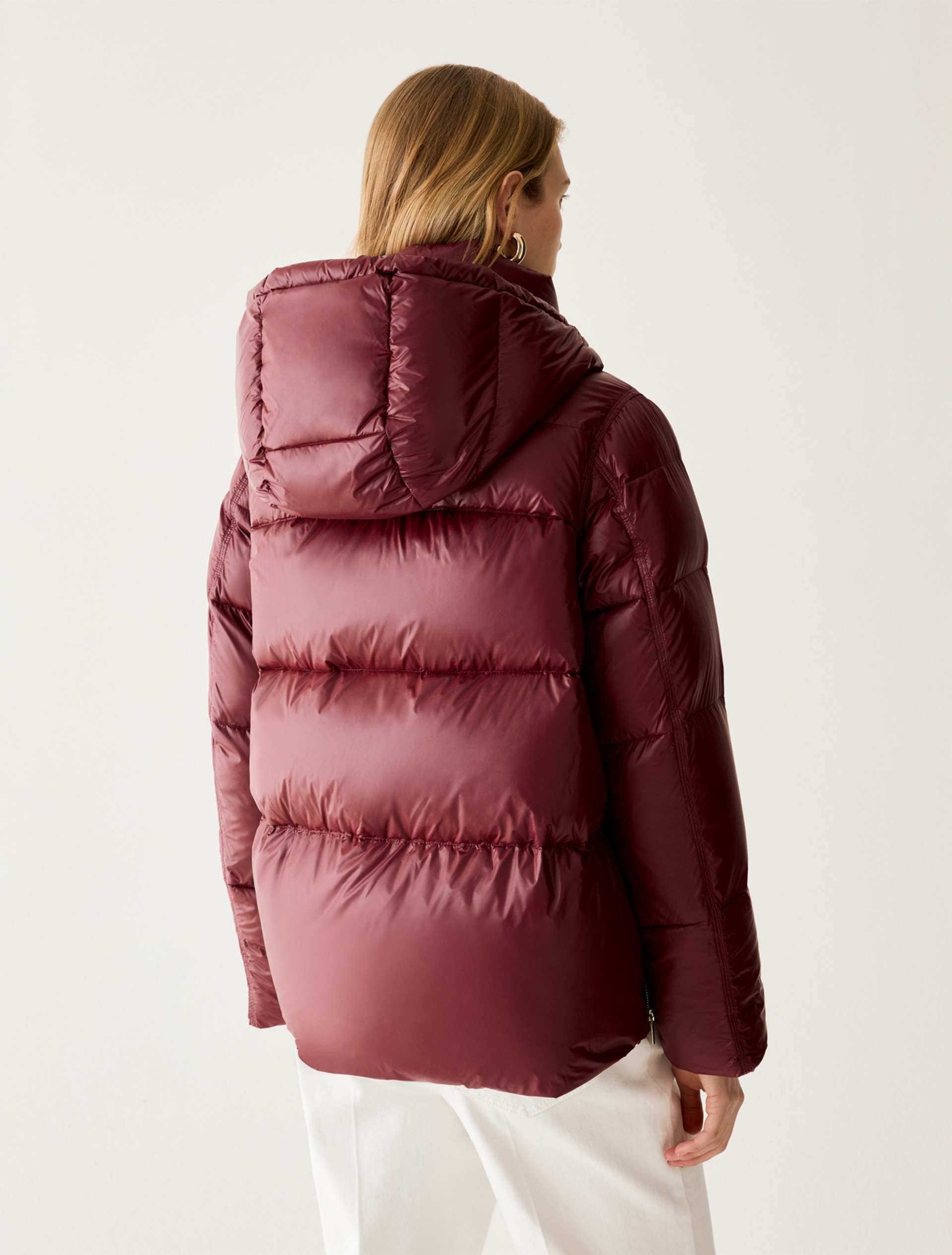 Water-repellent nylon down jacket - BORDEAUX - Pennyblack - 3