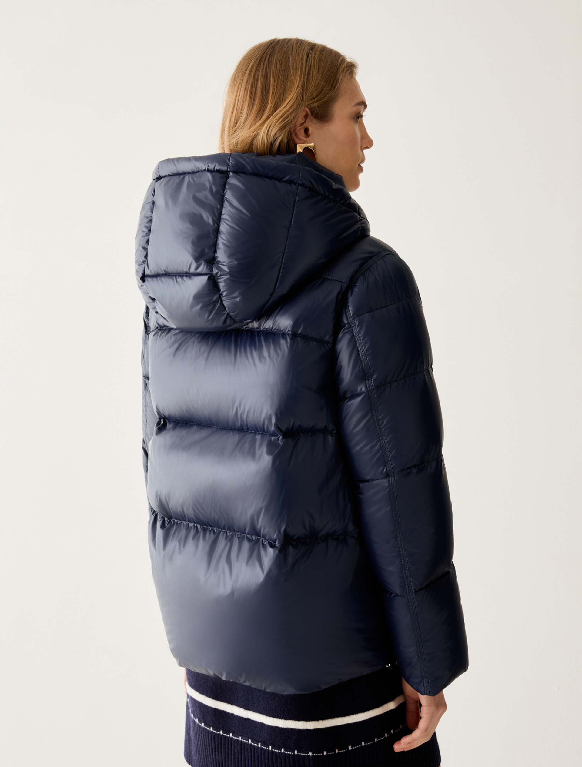 Water-repellent nylon down jacket - NAVY - Pennyblack - 3