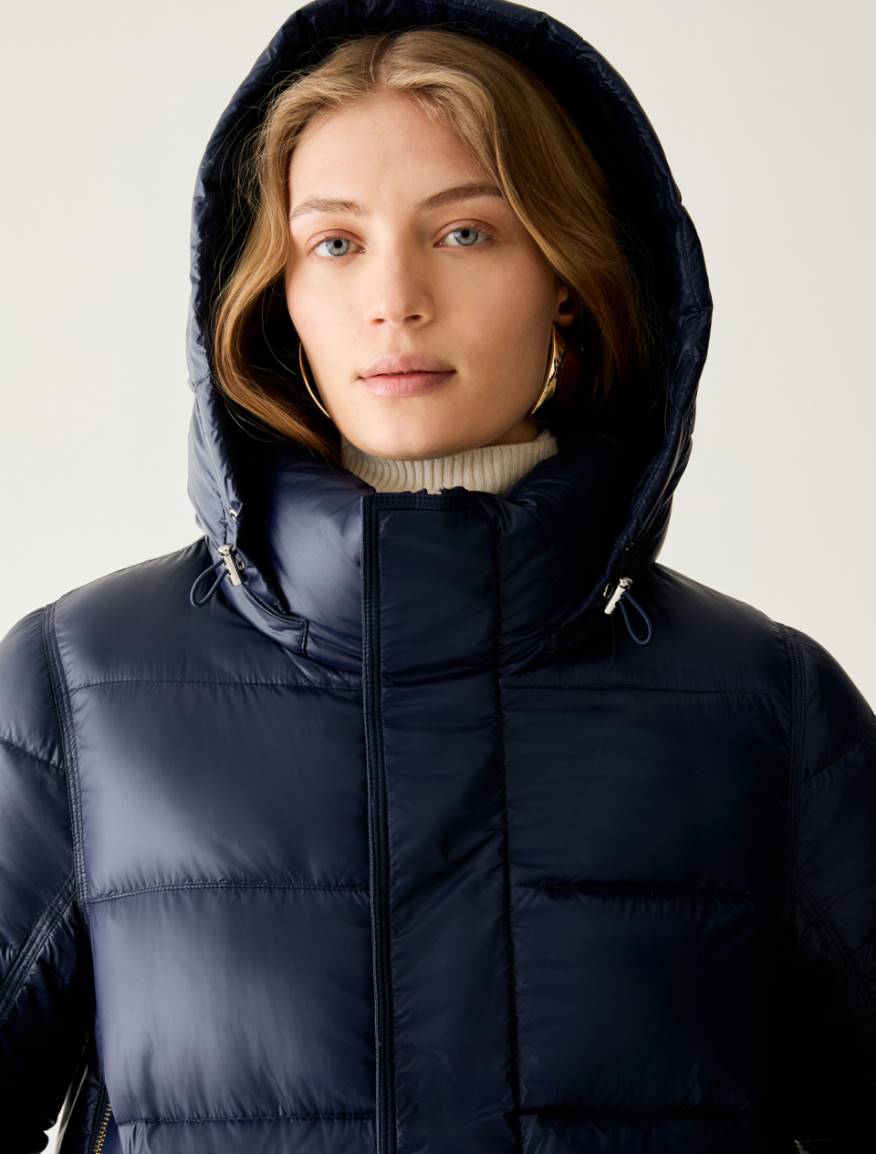 Water-repellent nylon down jacket - NAVY - Pennyblack - 4