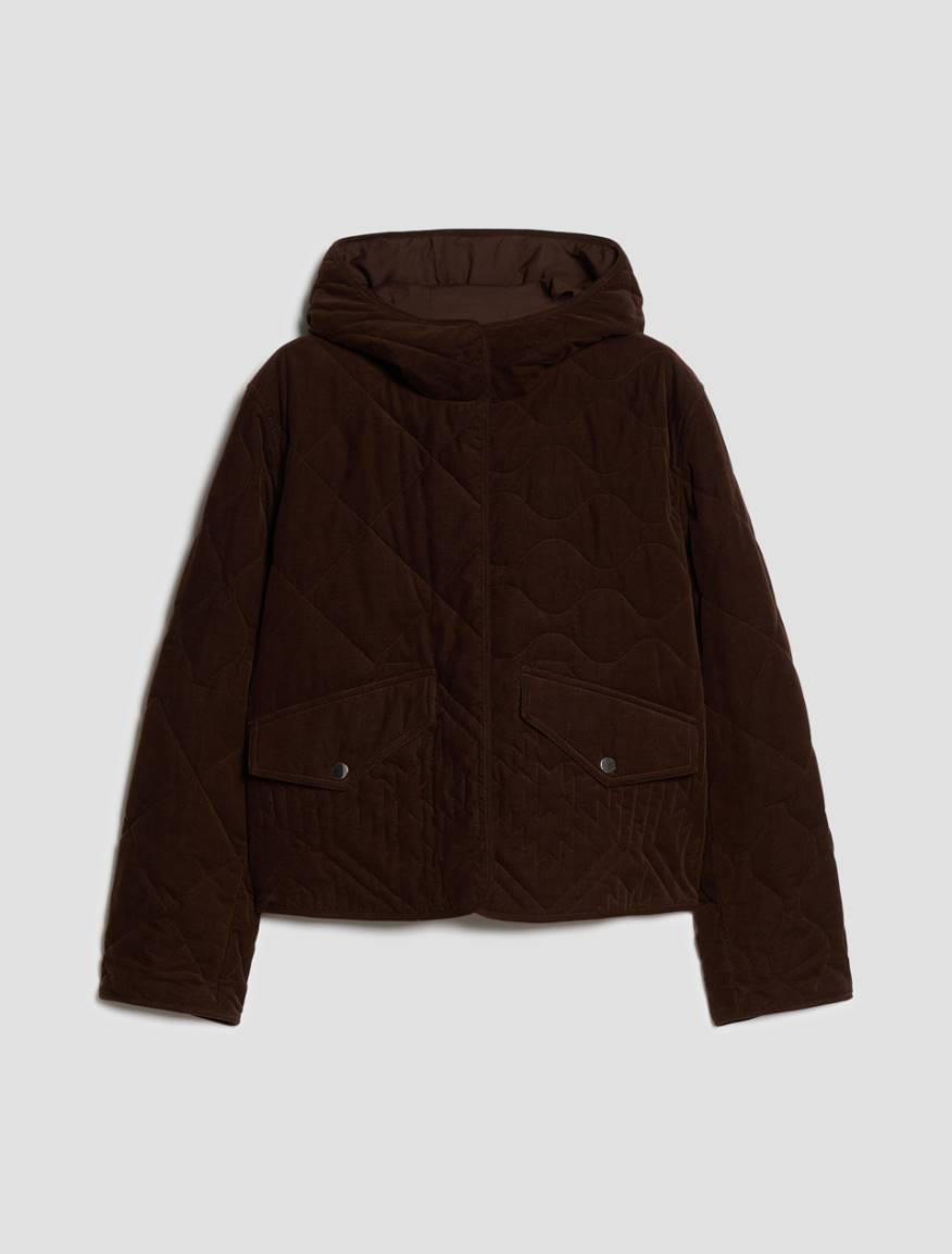 Quilted velvet jacket - DARK BOWN - Pennyblack - 2