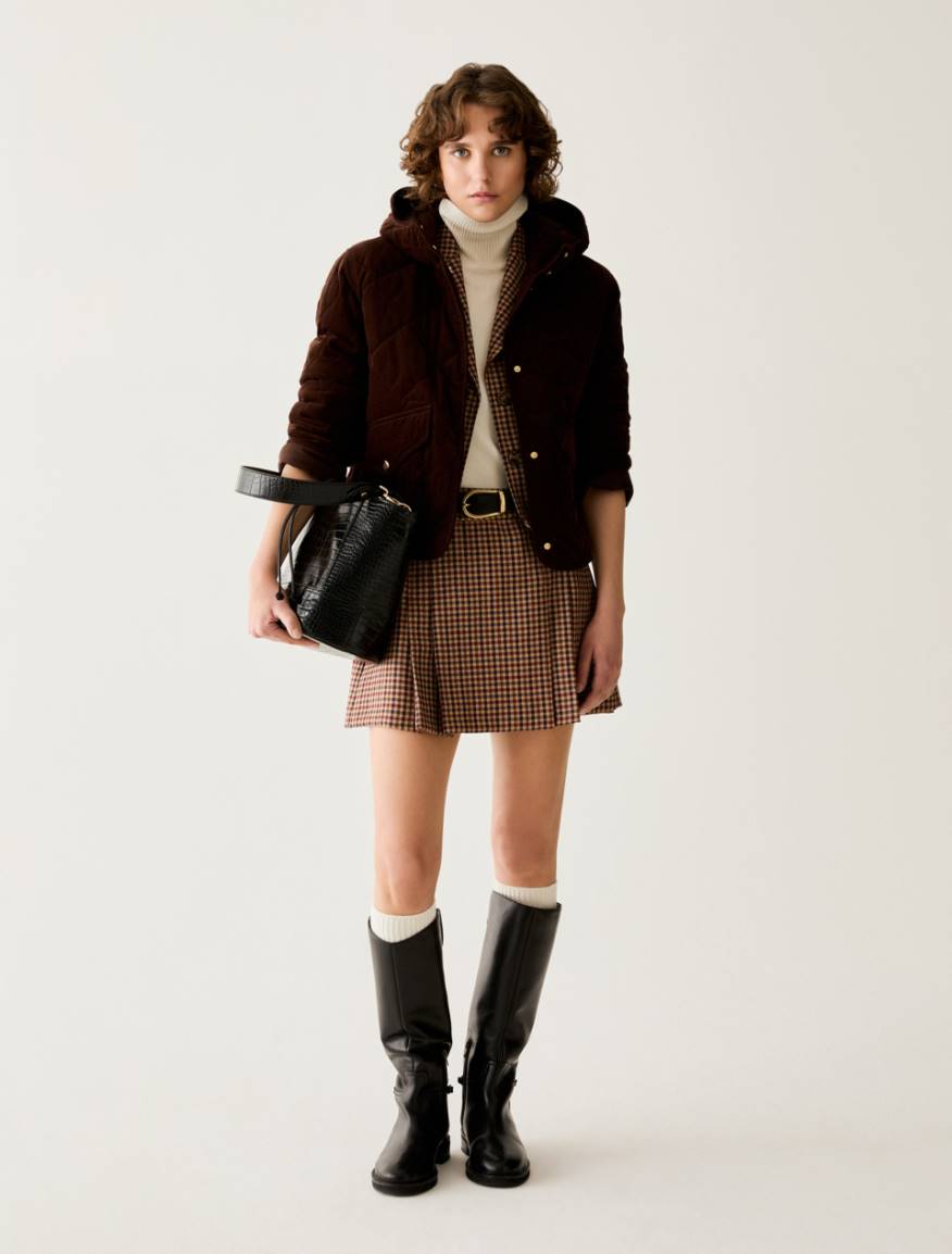 Quilted velvet jacket - DARK BOWN - Pennyblack - 6