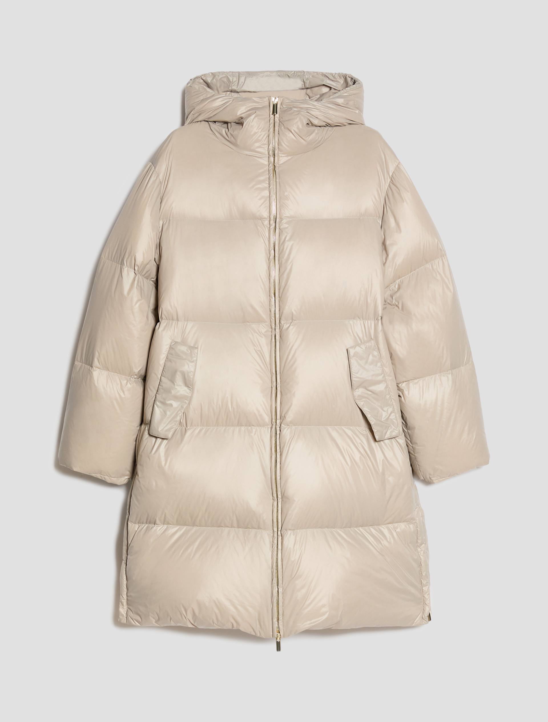 Water-repellent hooded down jacket - BEIGE - Pennyblack - 2