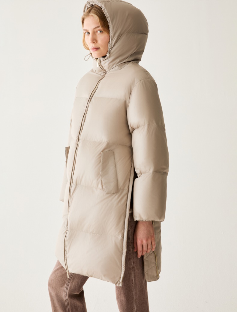 Water-repellent hooded down jacket - Pennyblack - 4