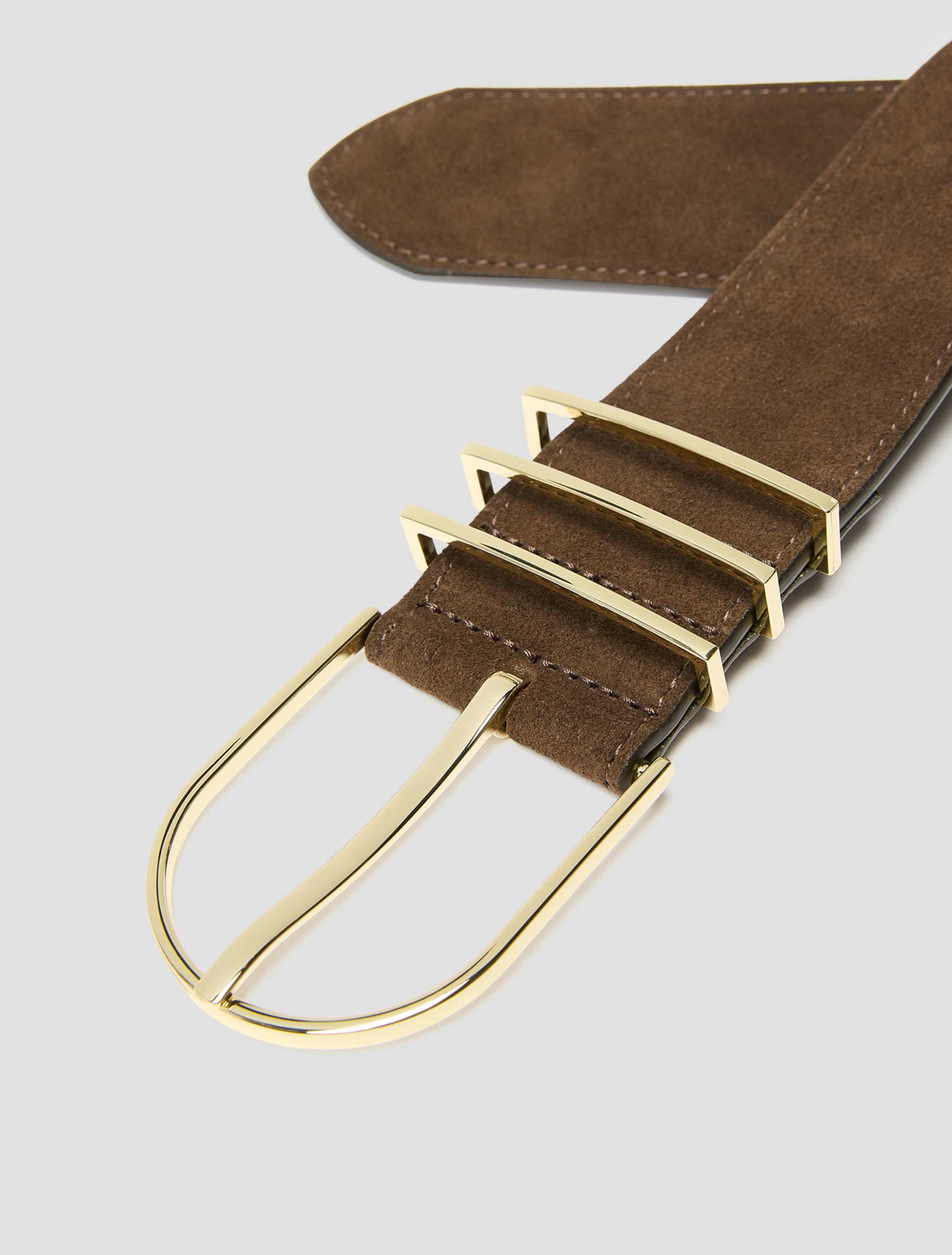 Wide suede belt - DARK BROWN - Pennyblack - 2