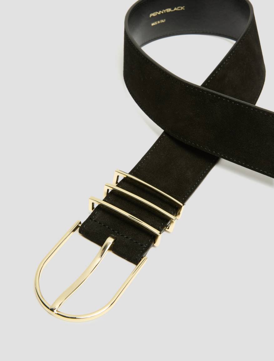 Wide suede belt - BLACK - Pennyblack - 2