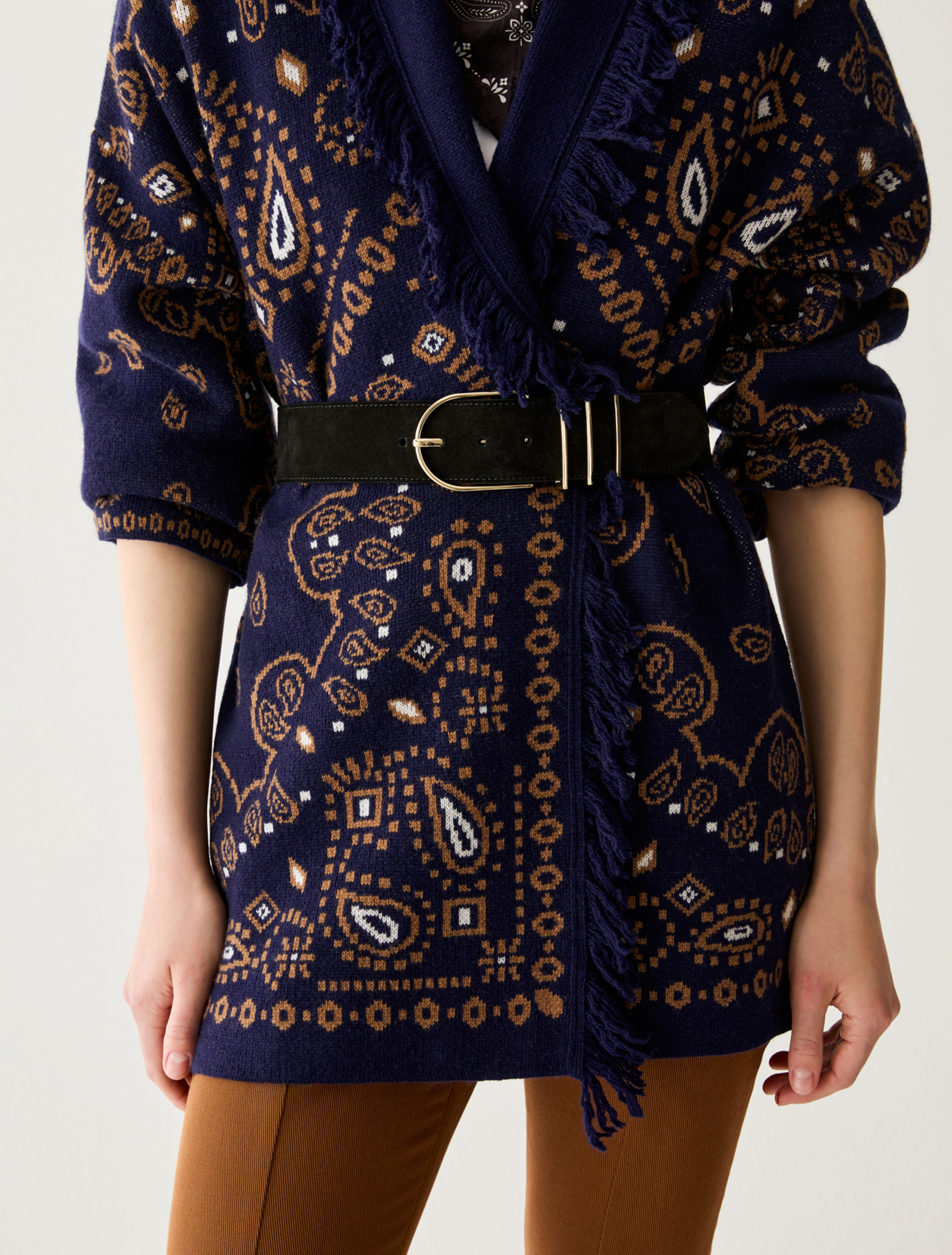 Wide suede belt - BLACK - Pennyblack - 3