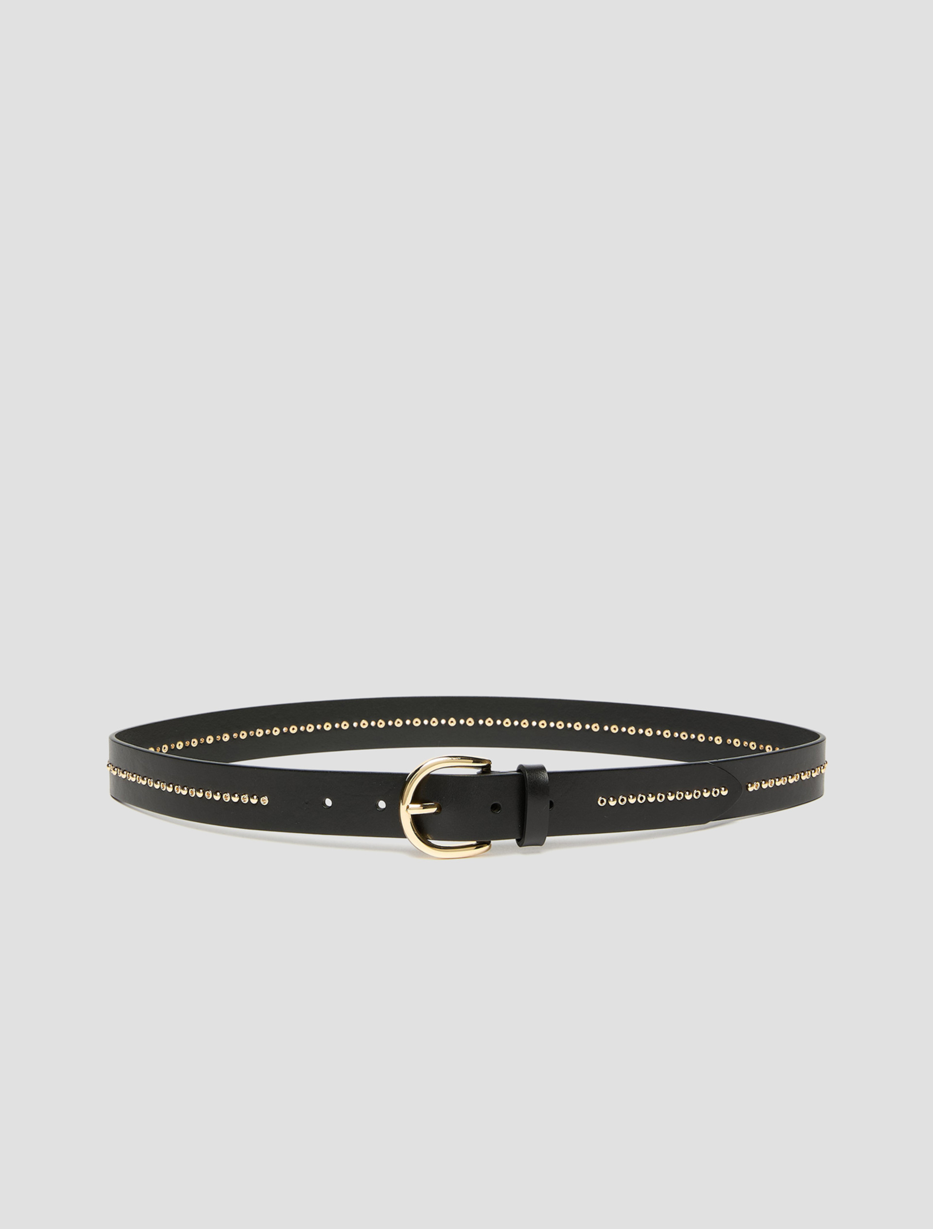 Studded leather belt - BLACK - Pennyblack - 1