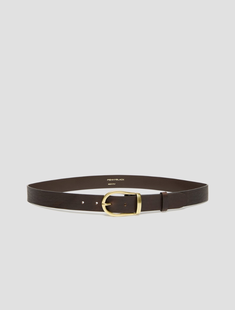 Stirrup-buckle belt Stirrup-buckle belt - DARK BROWN - pennyblack