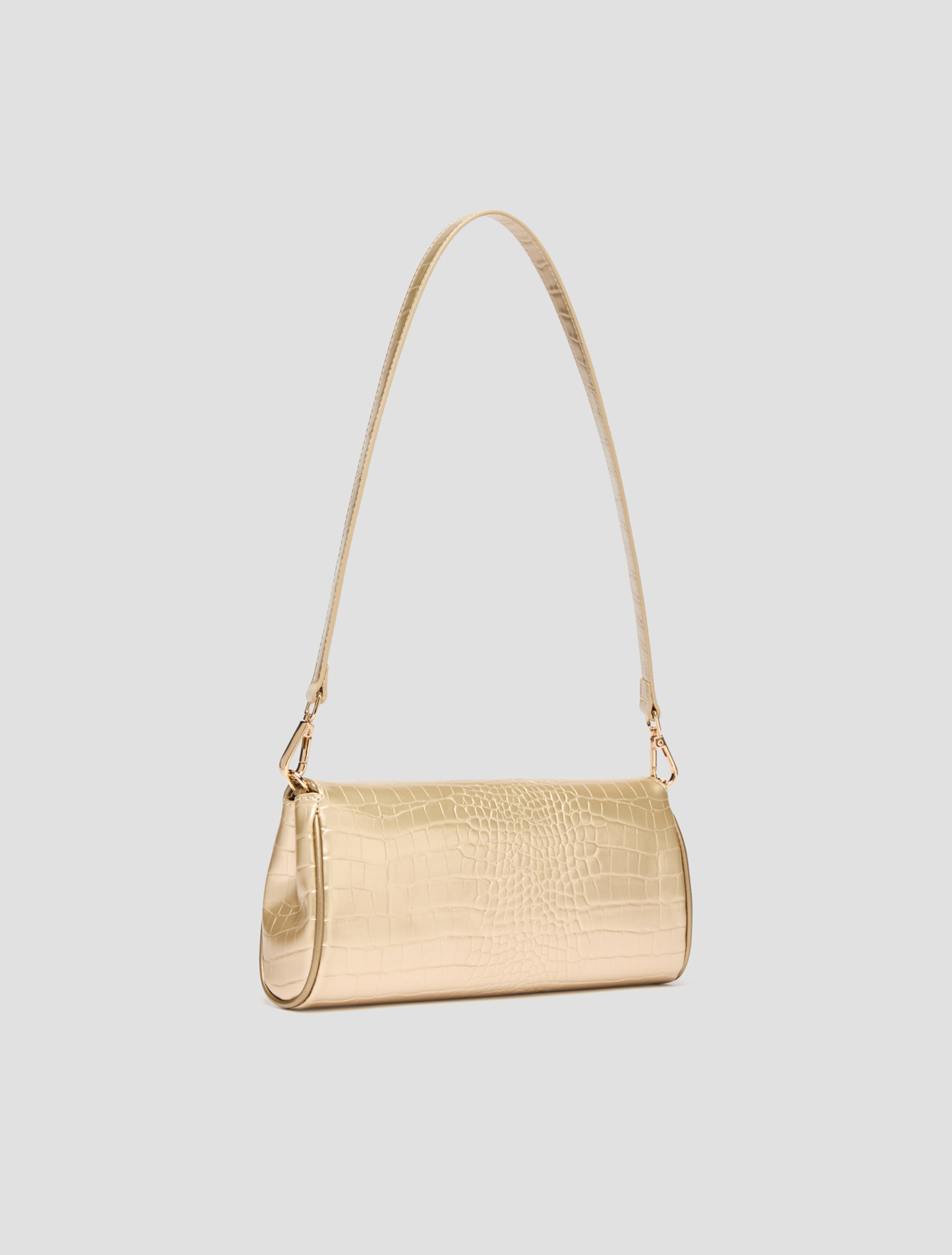 Crocodile-effect clutch bag - GOLD - pennyblack