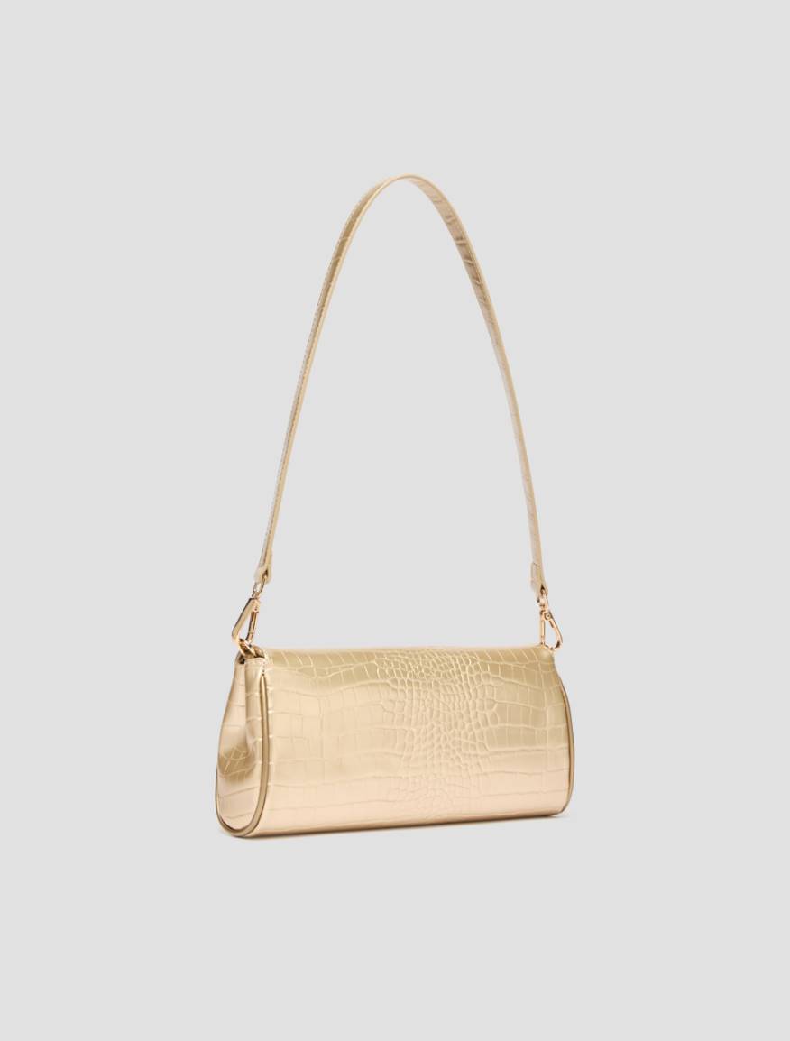 Crocodile-effect clutch bag - GOLD - Pennyblack - 2
