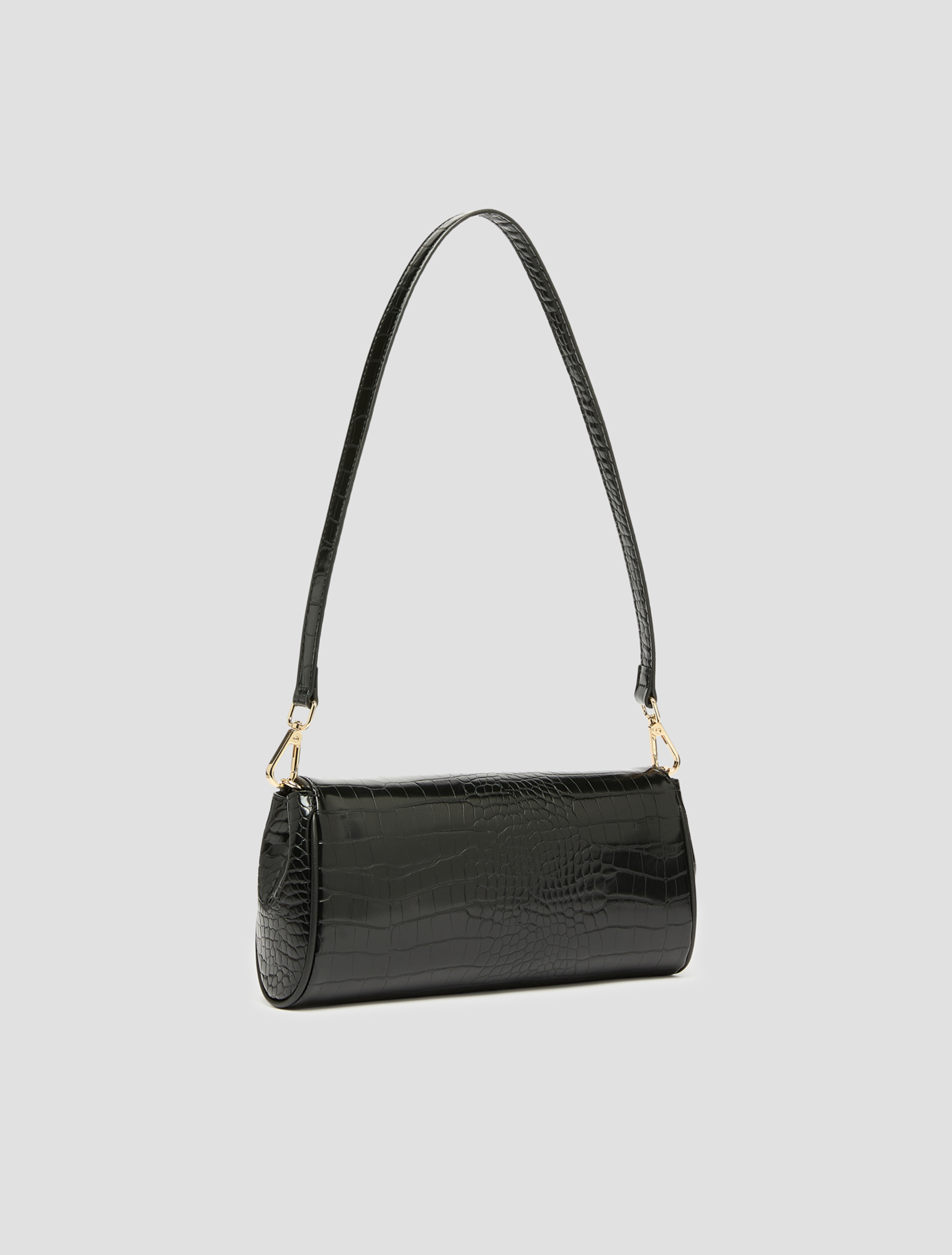 Crocodile-effect clutch bag - BLACK - Pennyblack - 2