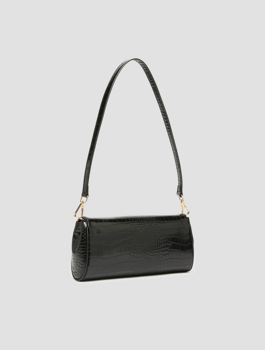 Crocodile-effect clutch bag - BLACK - Pennyblack - 2
