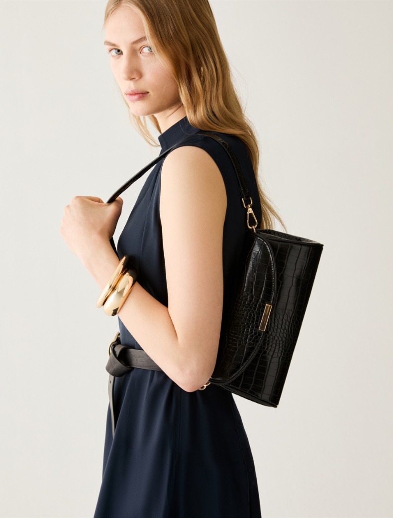 Crocodile-effect clutch bag - Pennyblack - 5