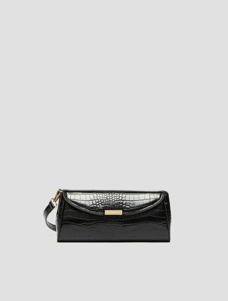 Crocodile-effect clutch bag - Pennyblack