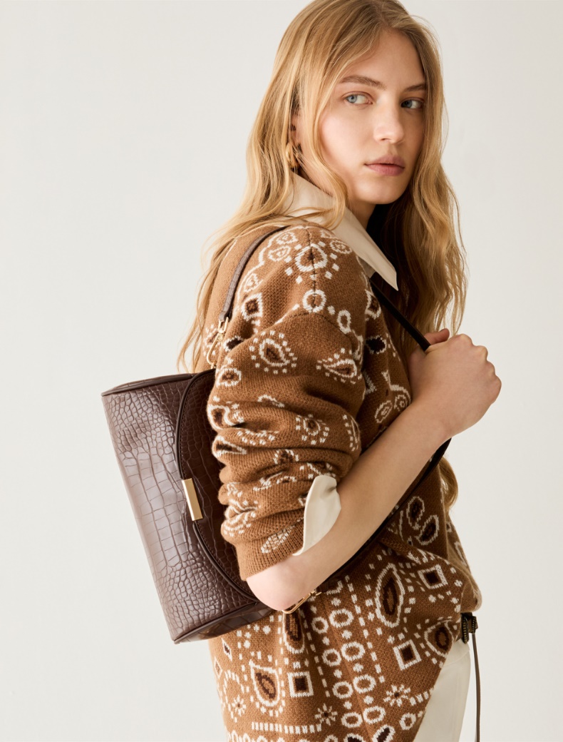 Crocodile-effect clutch bag - Pennyblack - 5