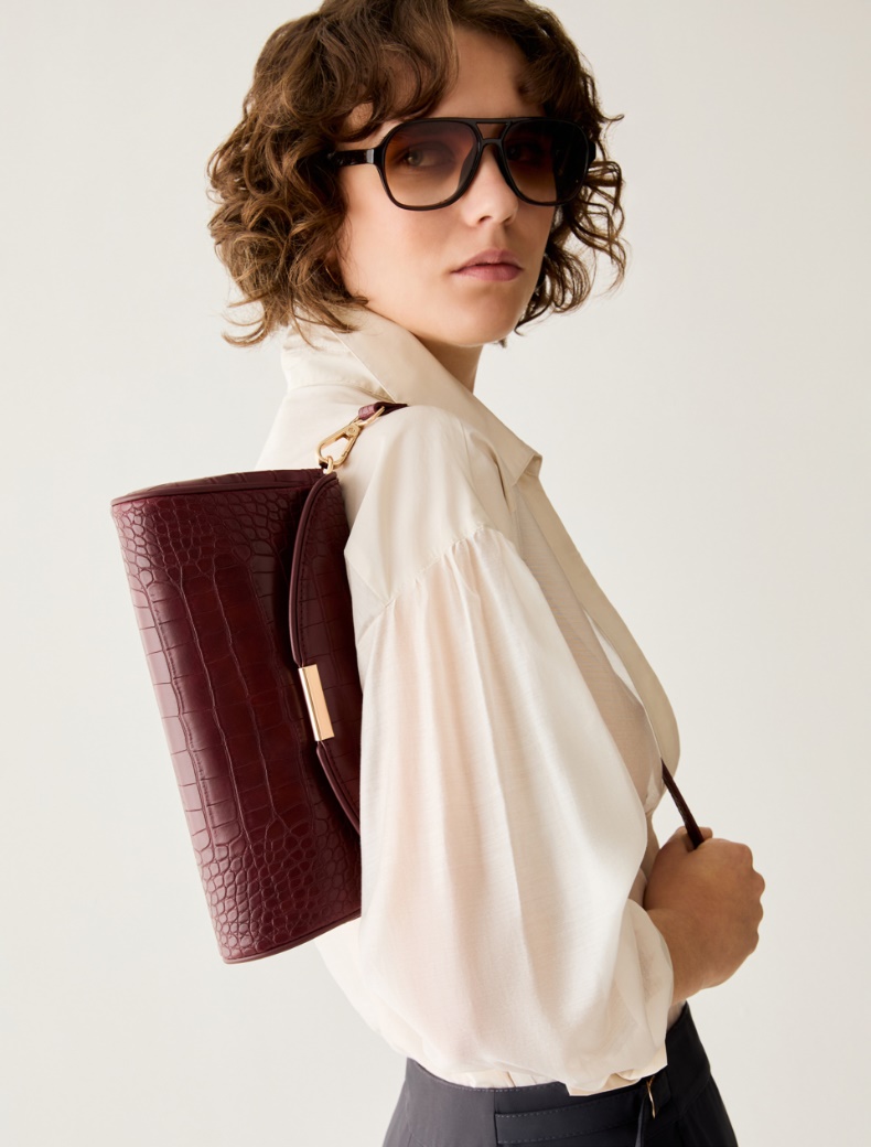 Crocodile-effect clutch bag - Pennyblack - 5