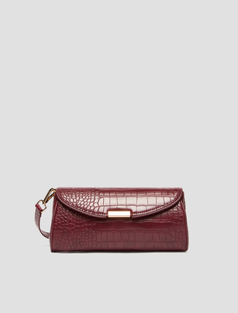 Crocodile-effect clutch bag - Pennyblack