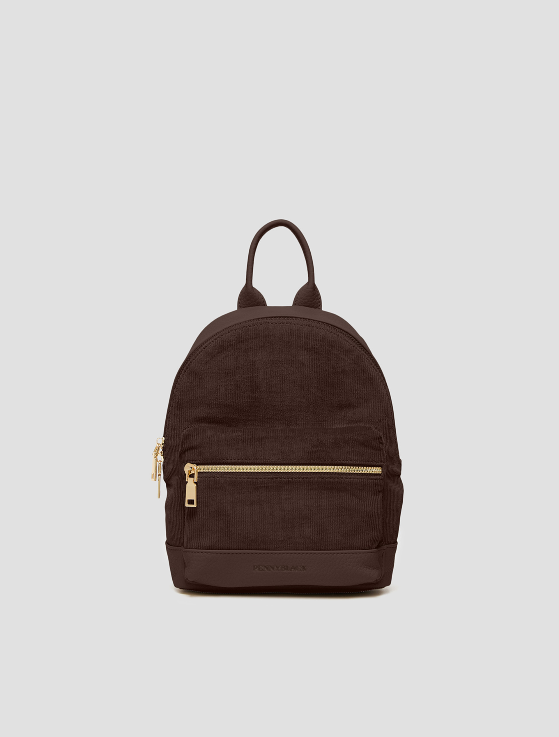 Corduroy backpack - DARK BROWN - Pennyblack - 1
