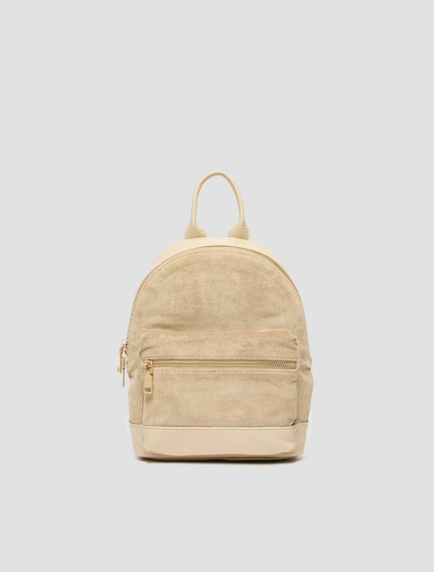 Corduroy backpack - ECRU - Pennyblack