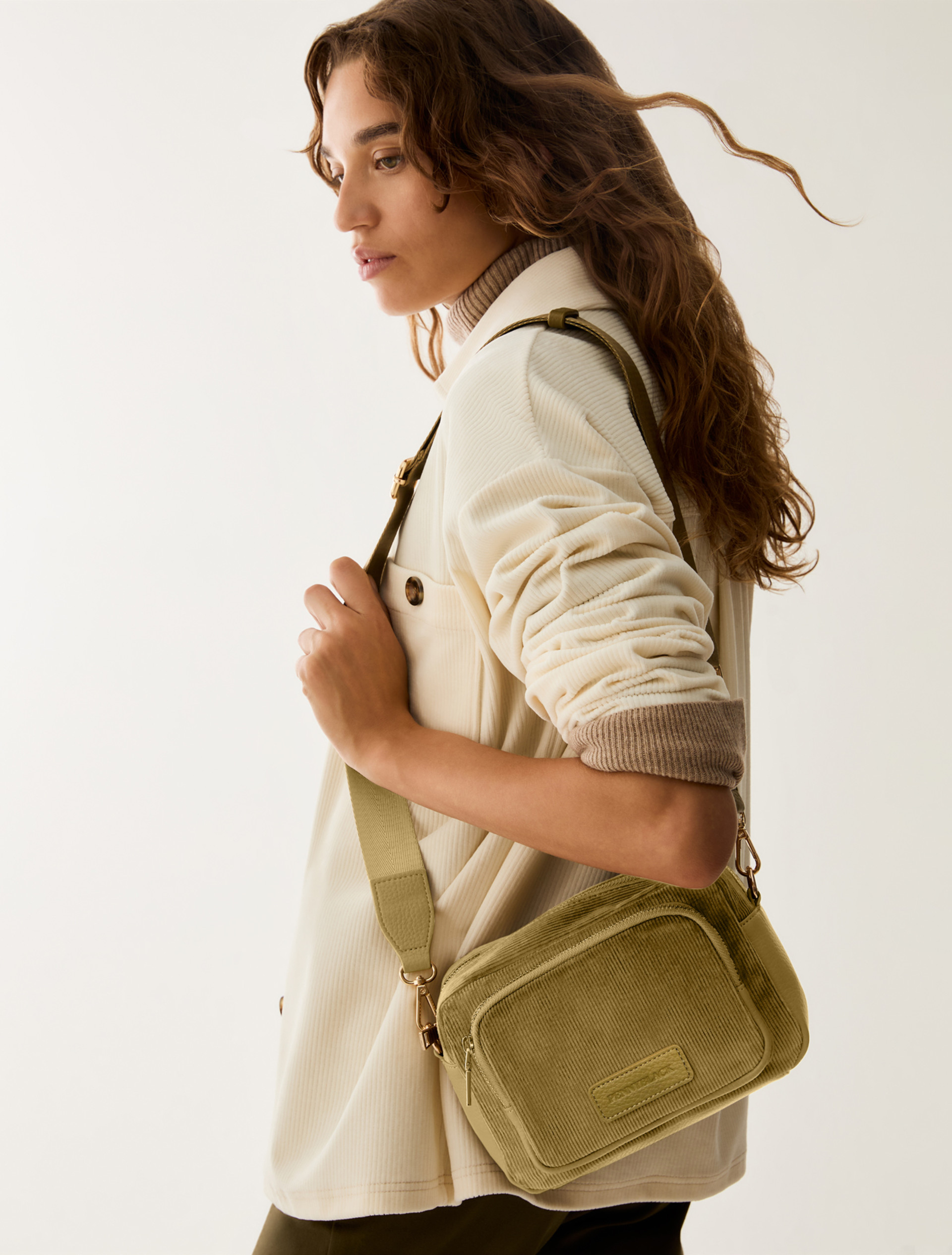 Corduroy camera bag - KAKI - Pennyblack - 5