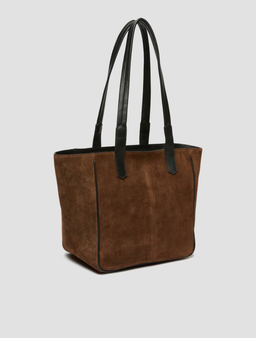 Suede tote bag - BROWN - Pennyblack - 2