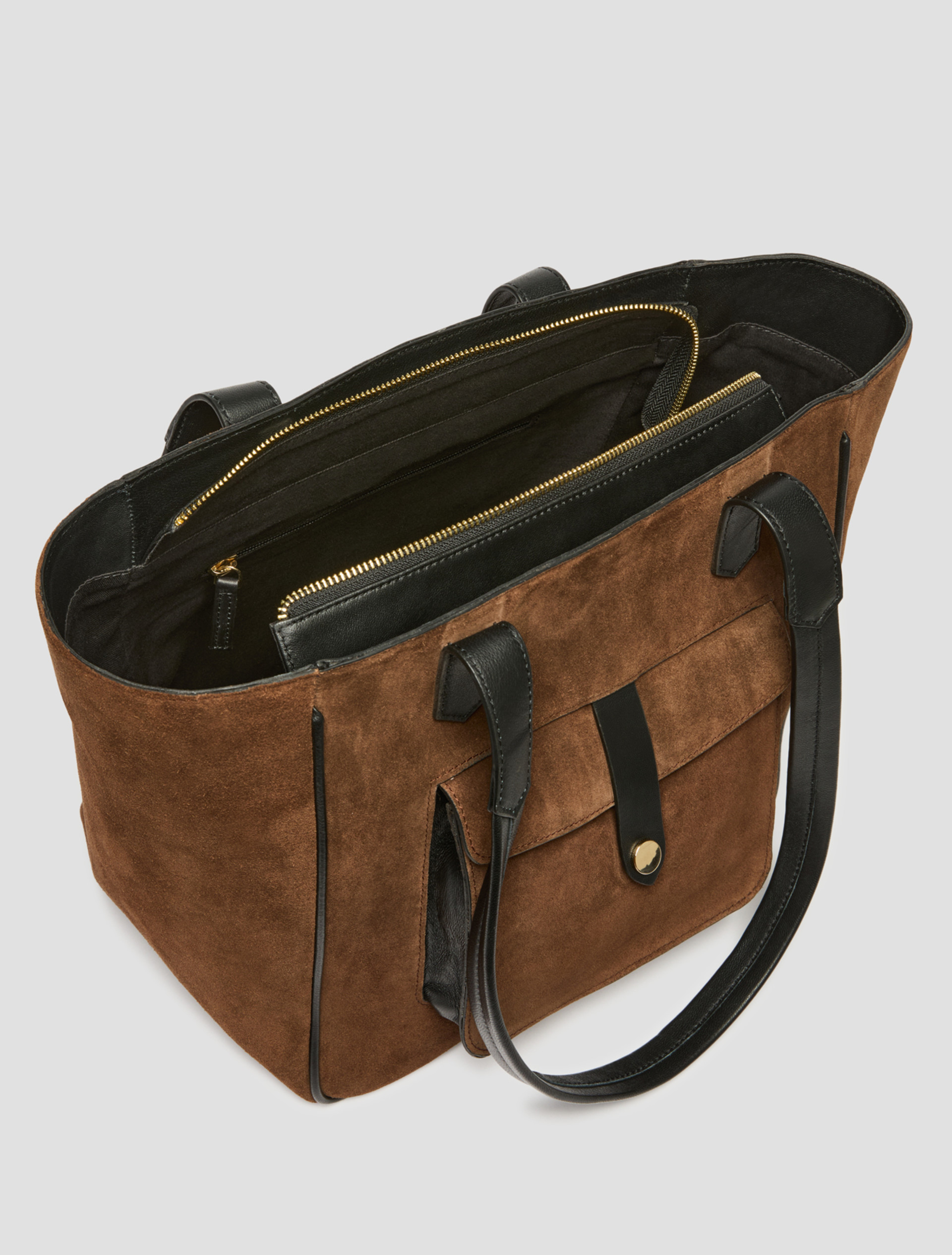 Suede tote bag - BROWN - Pennyblack - 4