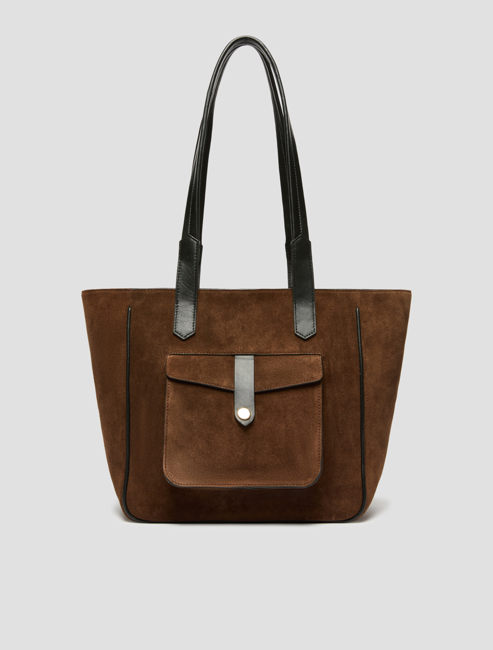 Suede tote bag - BROWN - Pennyblack - 1