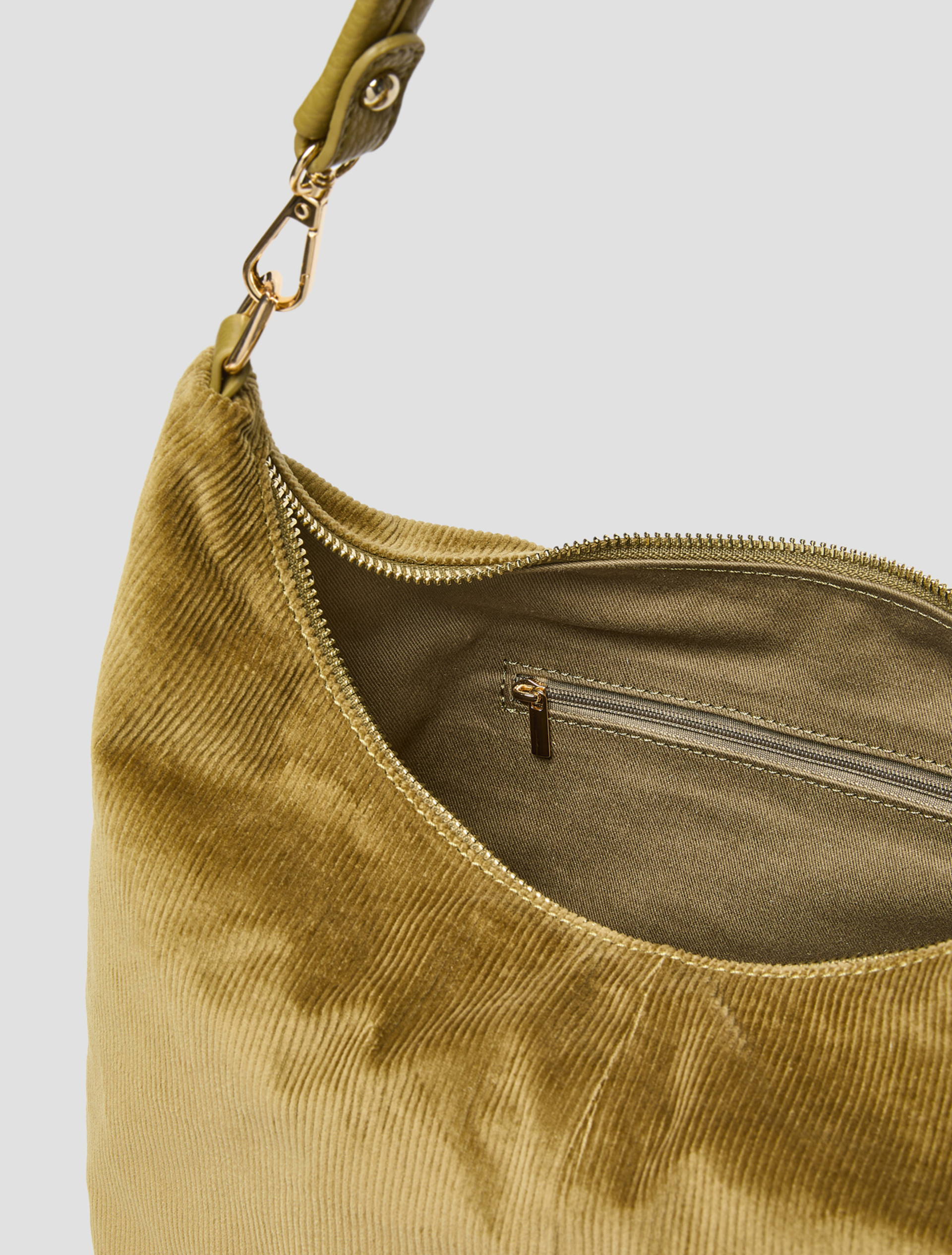 Corduroy hobo bag - KAKI - Pennyblack - 4