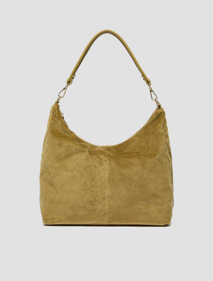 Corduroy hobo bag - KAKI - Pennyblack