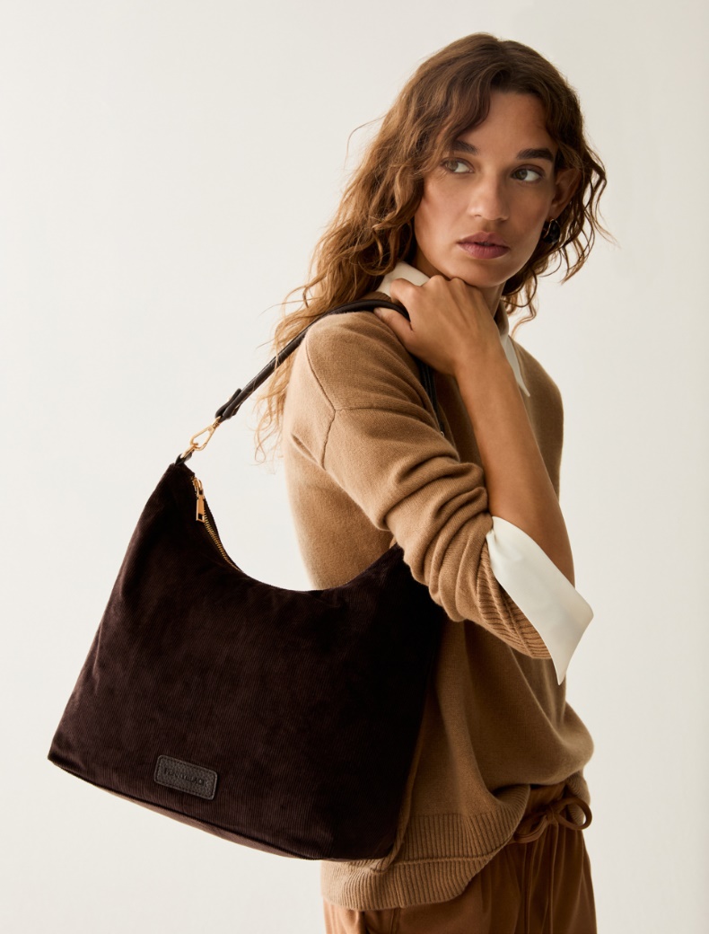 Corduroy hobo bag - Pennyblack - 5