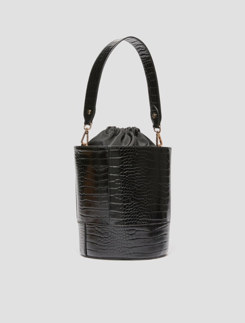 Croc-embossed bucket bag - Pennyblack - 2