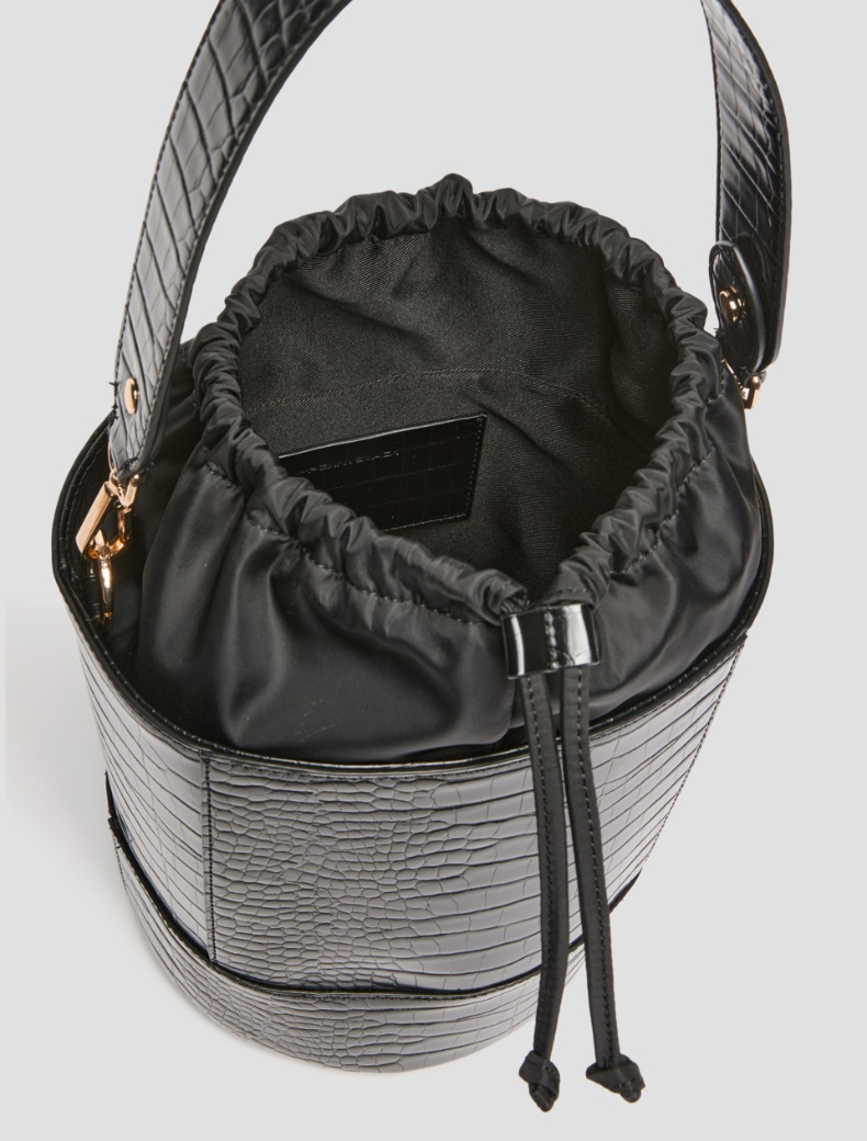 Croc-embossed bucket bag - Pennyblack - 4