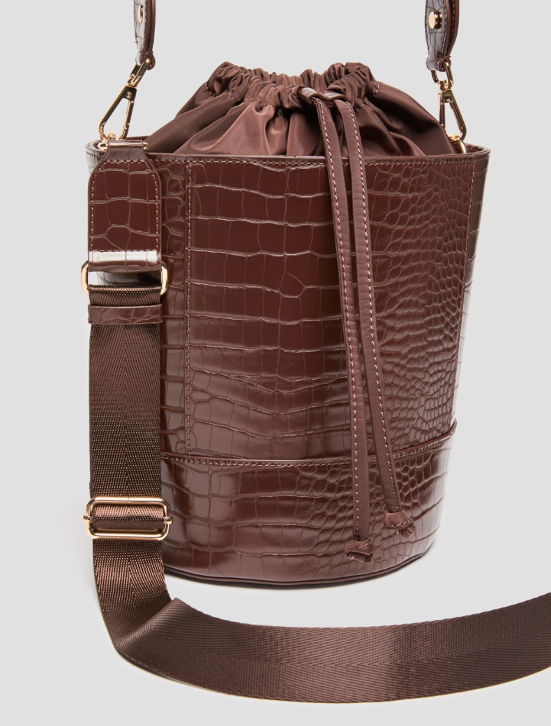 Croc-embossed bucket bag - Pennyblack - 3