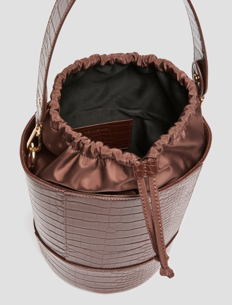 Croc-embossed bucket bag - Pennyblack - 4