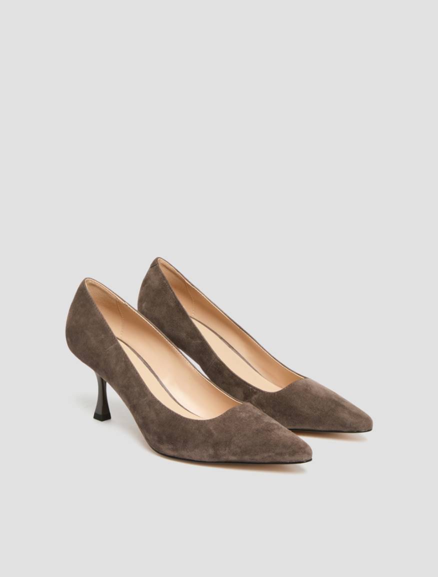 Suede court shoes - DARK BROWN - Pennyblack - 2