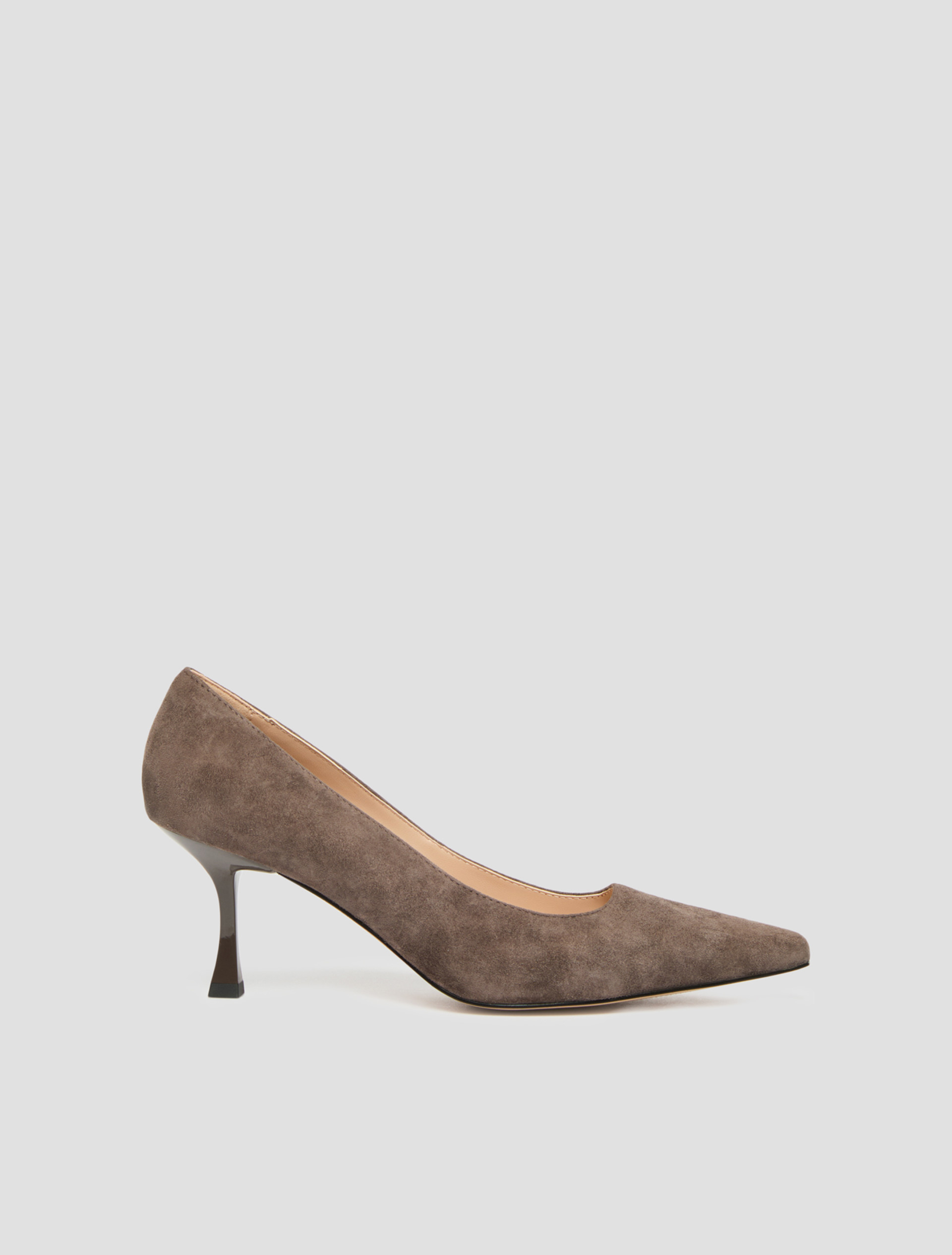 Suede court shoes - DARK BROWN - Pennyblack - 1