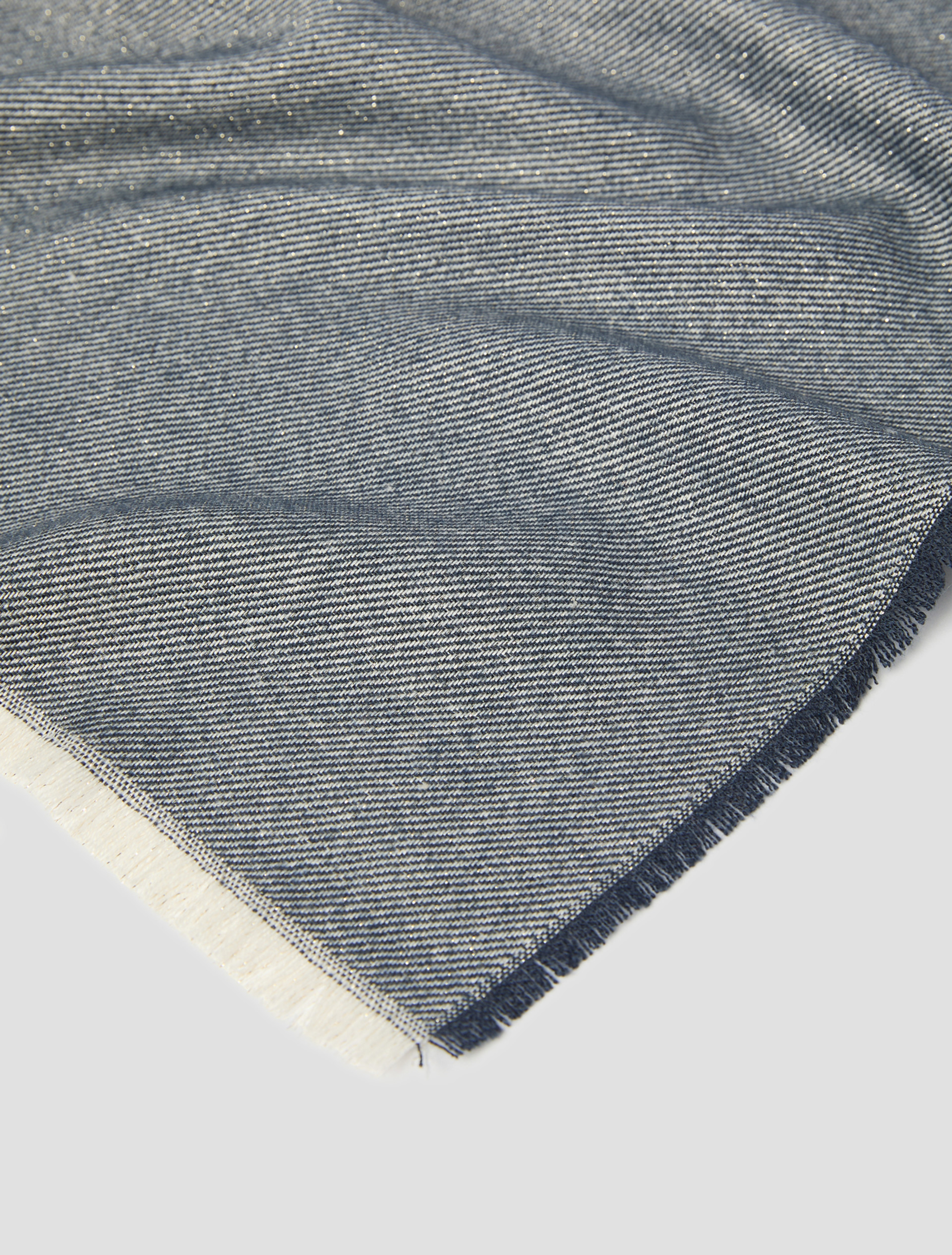 Colour-block lurex stole - GREY - Pennyblack - 2
