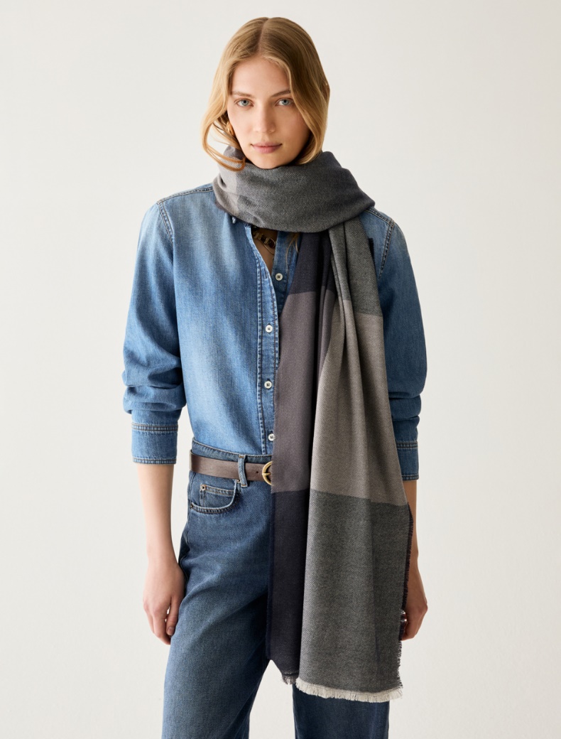 Colour-block lurex stole - Pennyblack - 3
