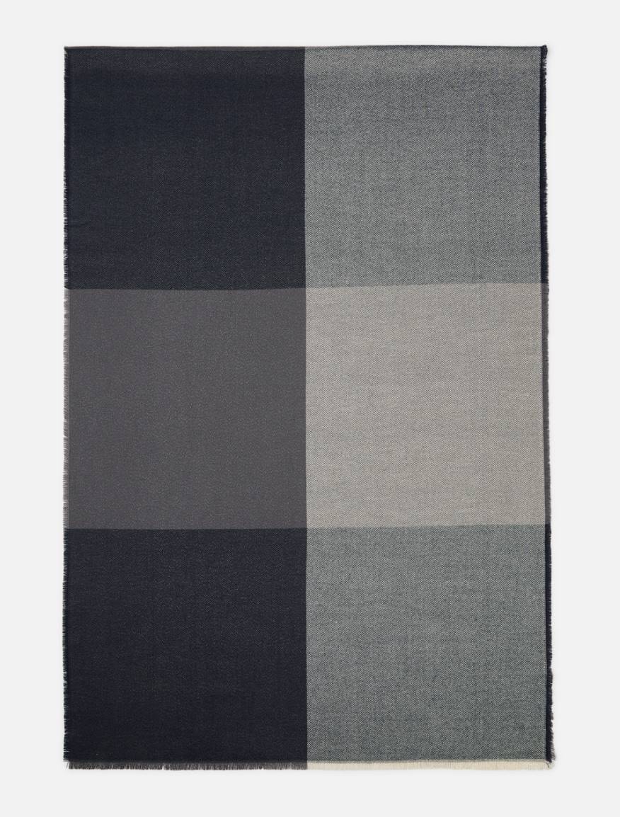 Colour-block lurex stole - GREY - Pennyblack
