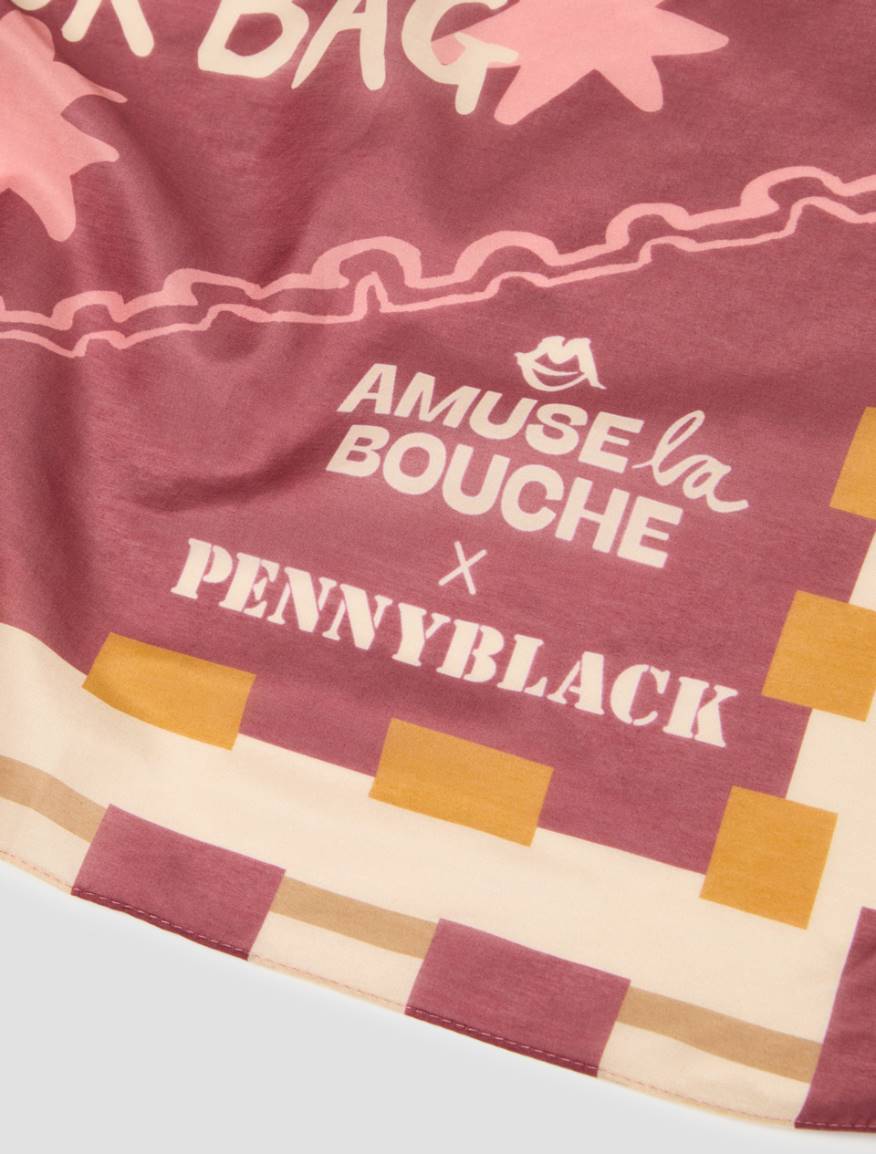 Silk and cotton foulard - BORDEAUX - Pennyblack - 2