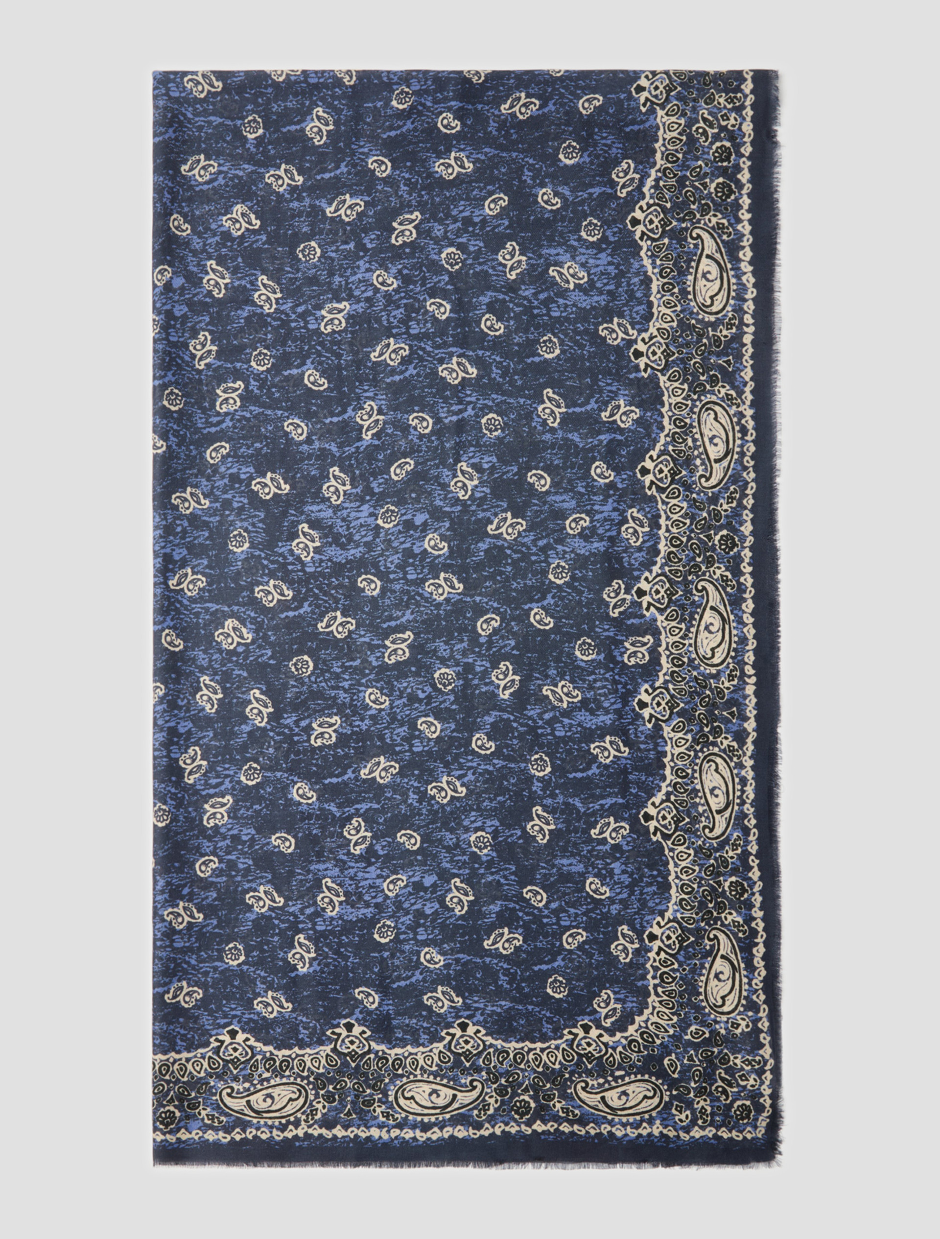 Printed modal stole - NAVY - Pennyblack - 1