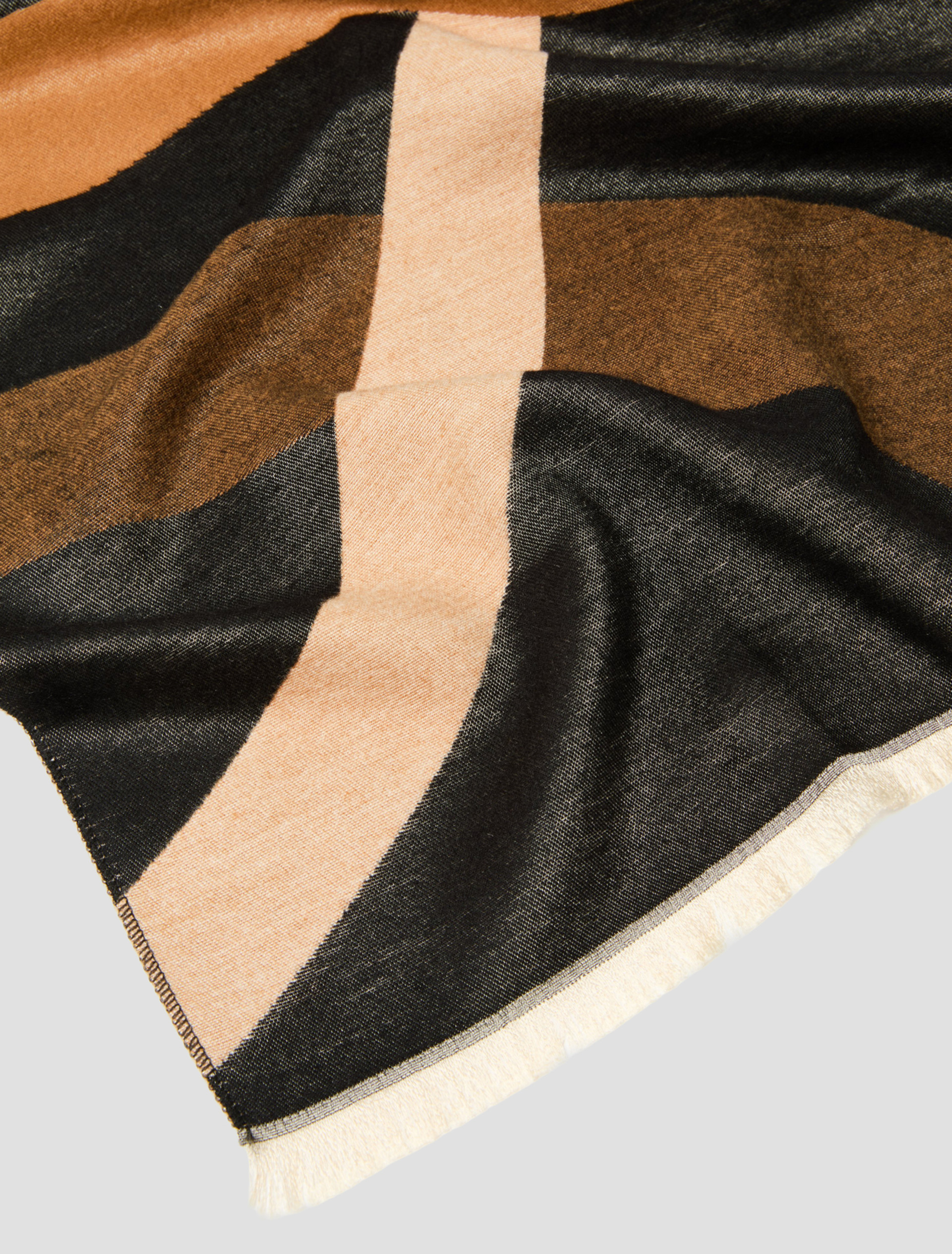 Jacquard-patterned stole - BLACK - Pennyblack - 2