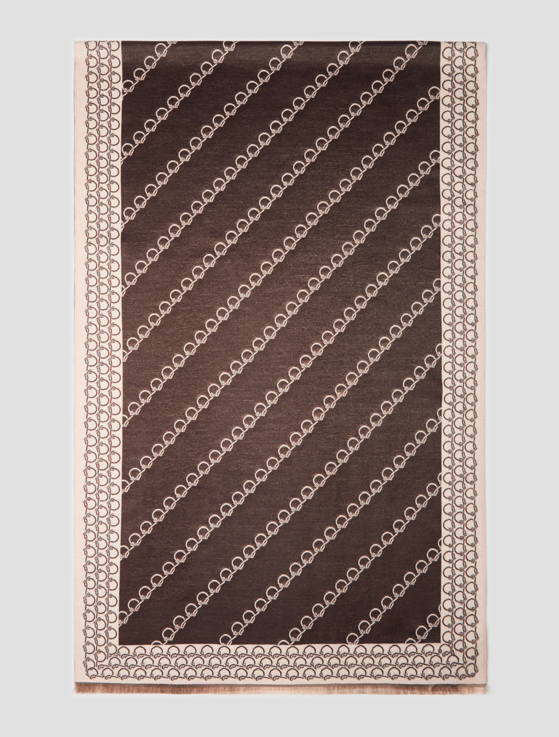 Jacquard-patterned stole - BORDEAUX - Pennyblack - 1