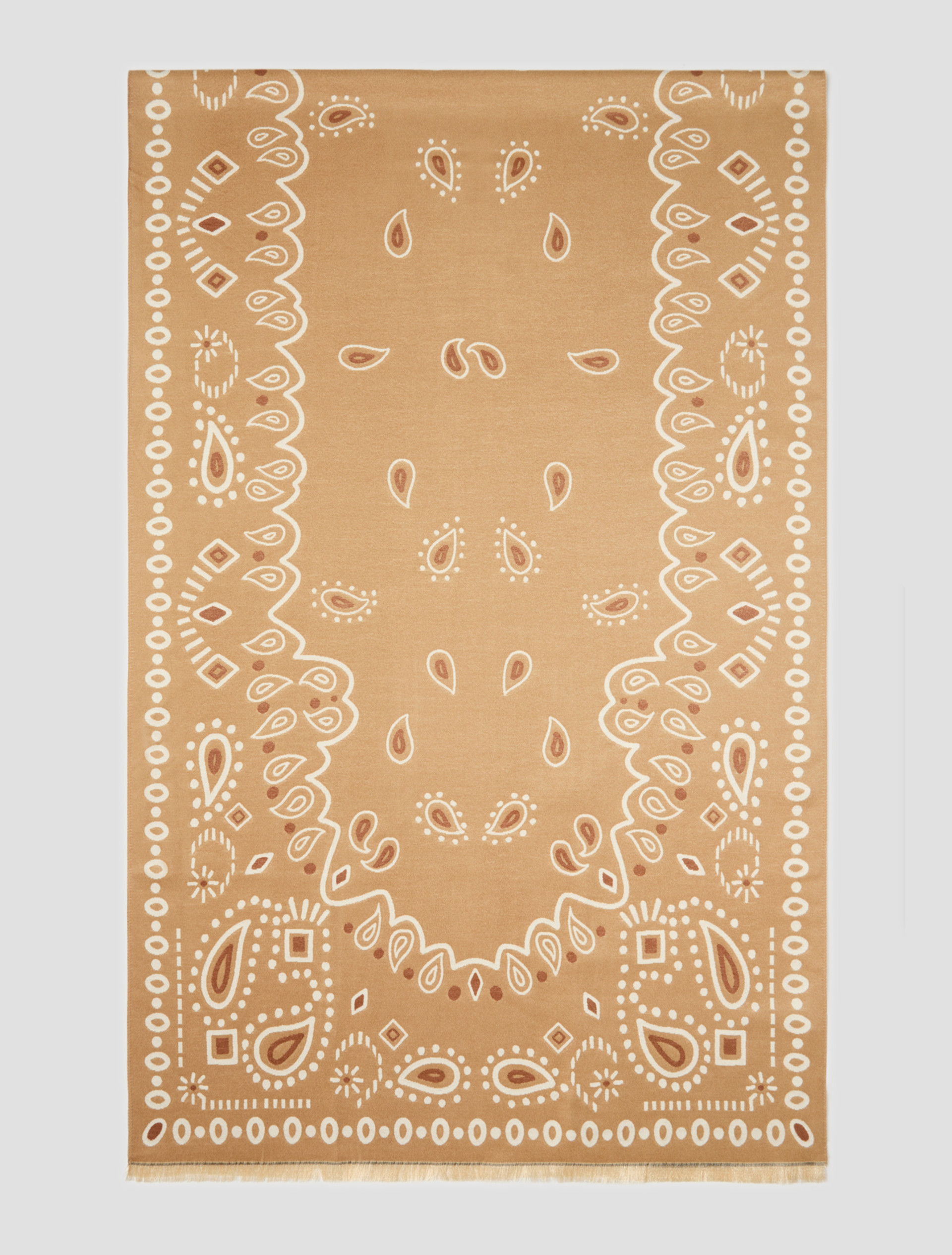 Jacquard-patterned stole - BEIGE - Pennyblack - 1