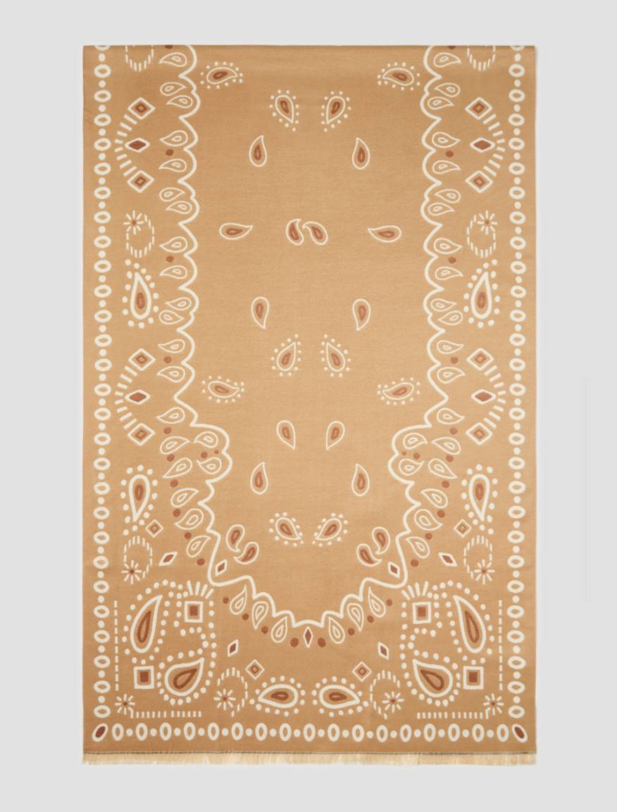 Jacquard-patterned stole - BEIGE - Pennyblack