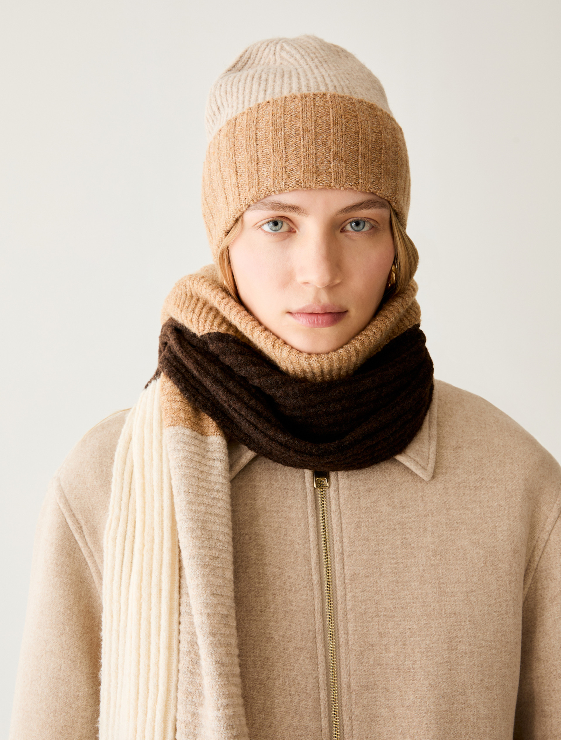 Colour-block beanie - CAMEL - Pennyblack - 3