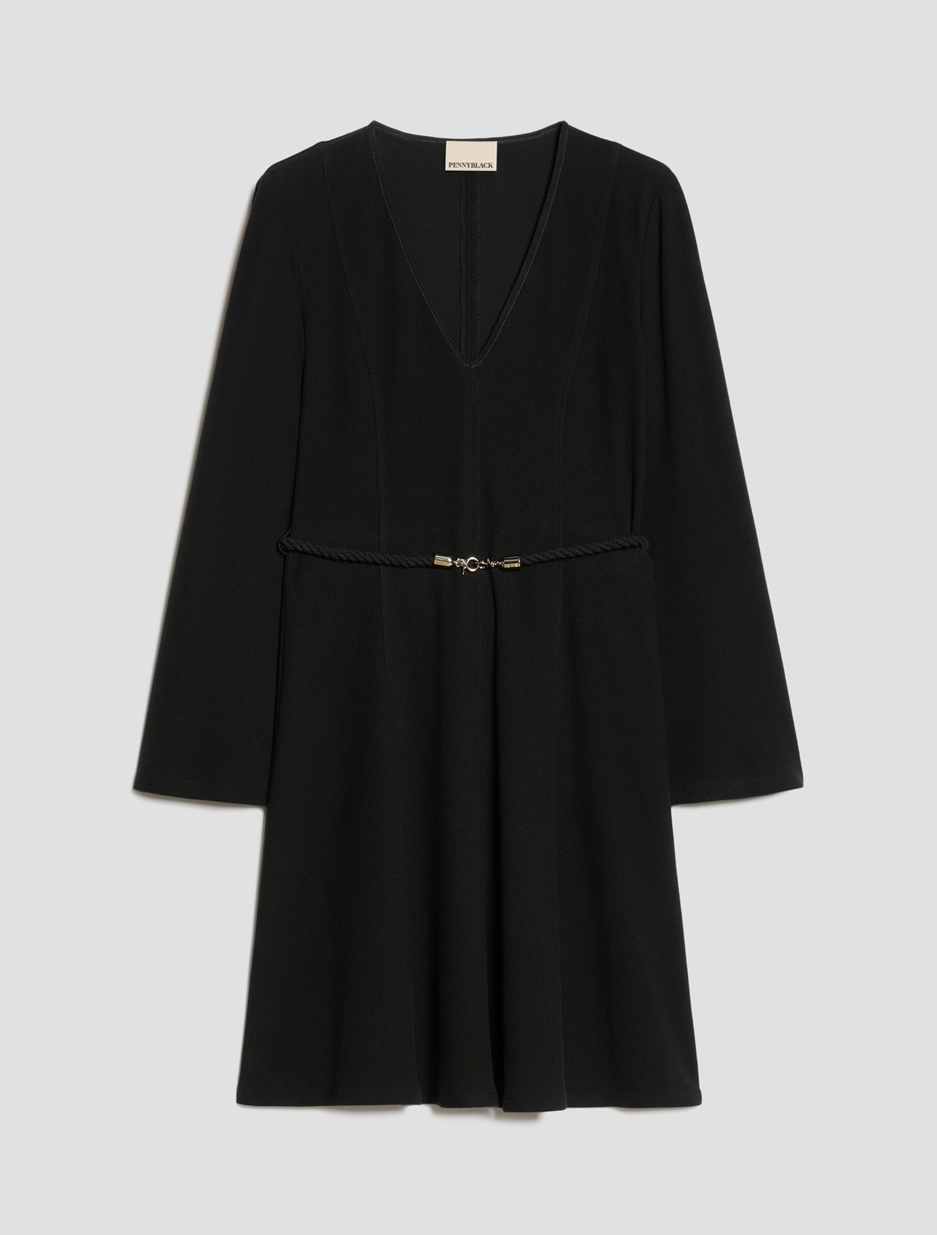 Cut-and-flare jersey dress - BLACK - Pennyblack - 2