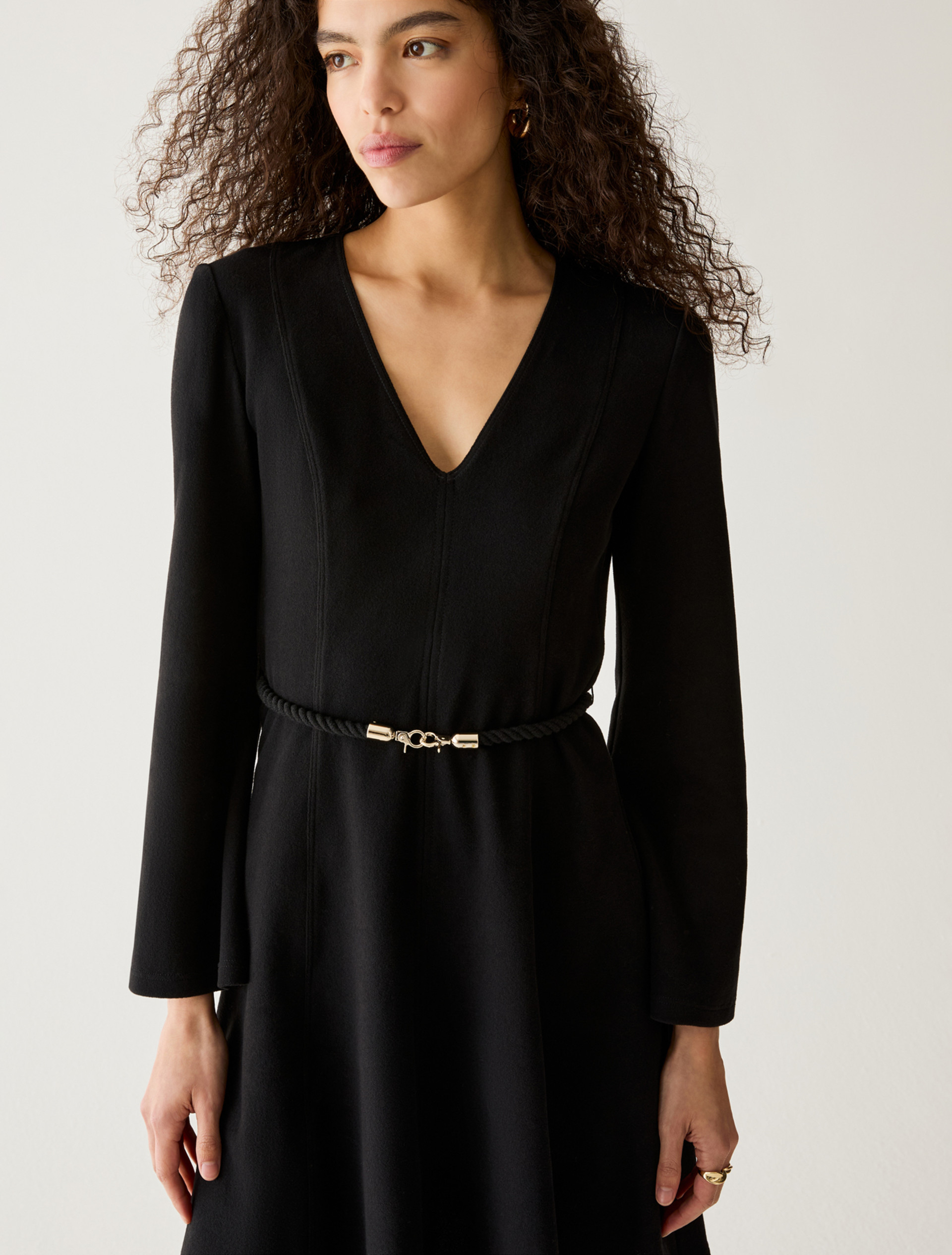 Cut-and-flare jersey dress - BLACK - Pennyblack - 4