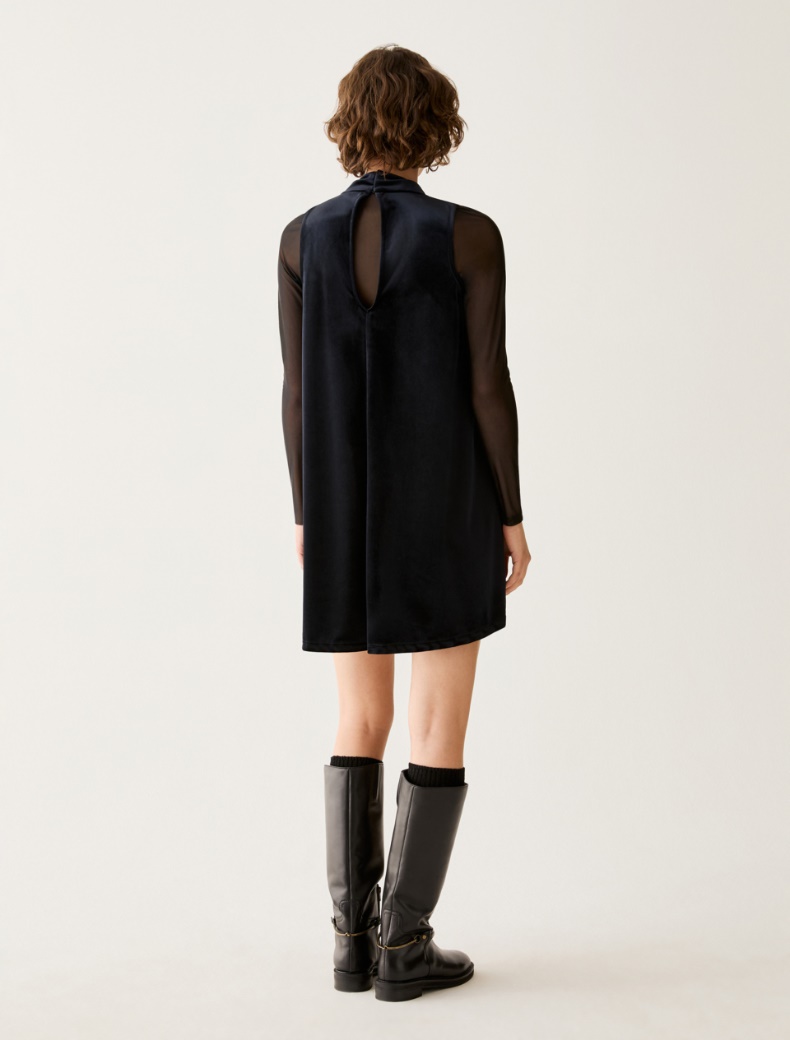 Velvet jersey dress with T-shirt - Pennyblack - 3